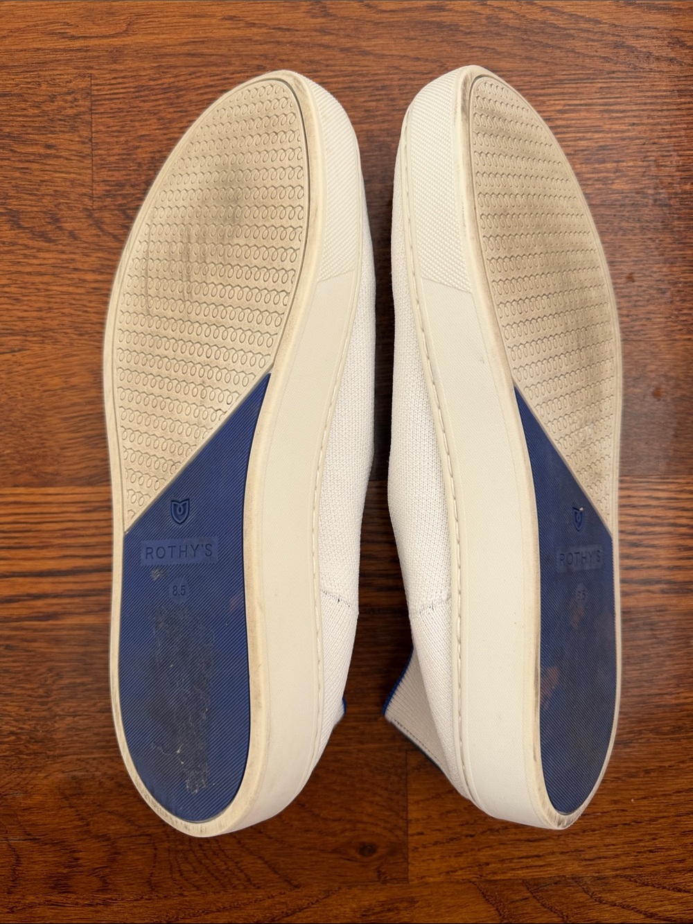 Rothy's White Slip-On Knit Sneakers size 8.5 - Picture 2 of 3